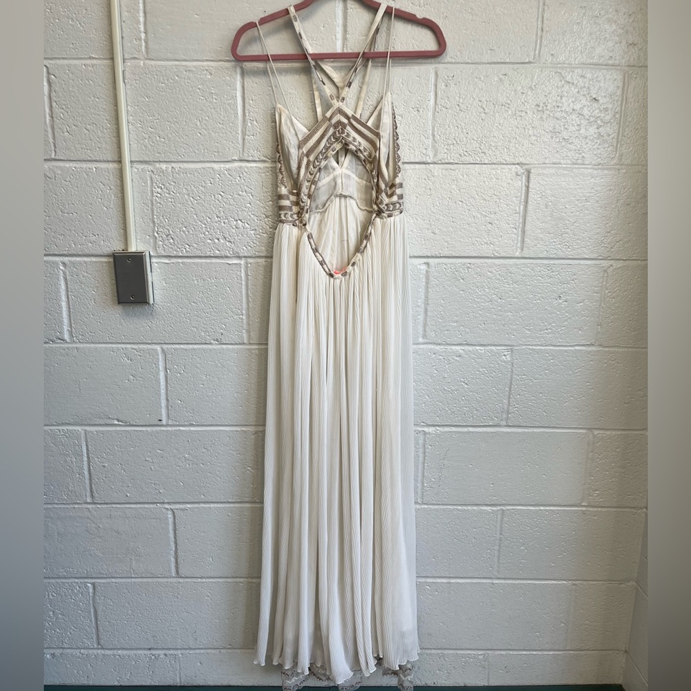 Free People Sacred Geometry Maxi‎ Dress in Ivory Combo Sz. 10 - Picture 6 of 12